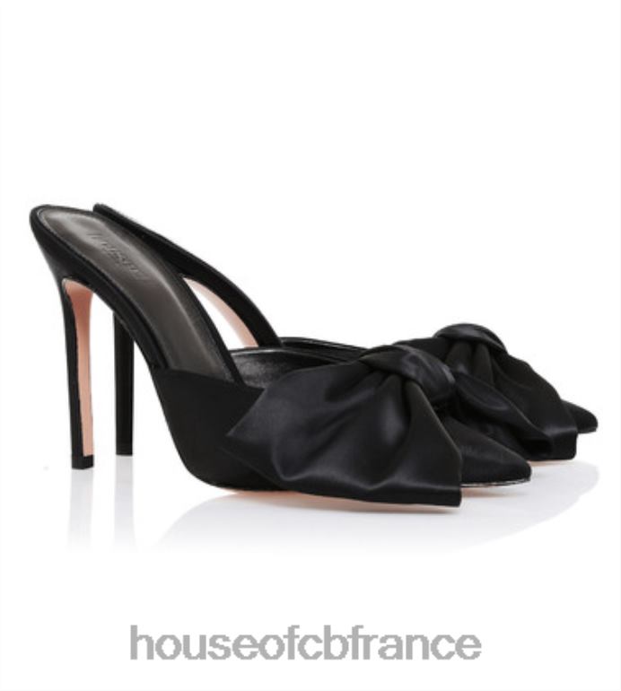 House of CB beaubelle mules noires oversize à nœud N888H1103 chaussures