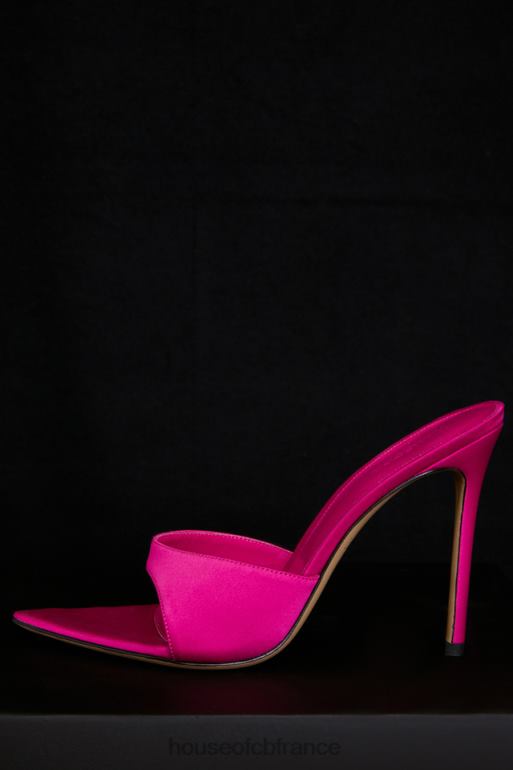 House of CB mules pointues roses à talons hauts Bella N888H1073 chaussures