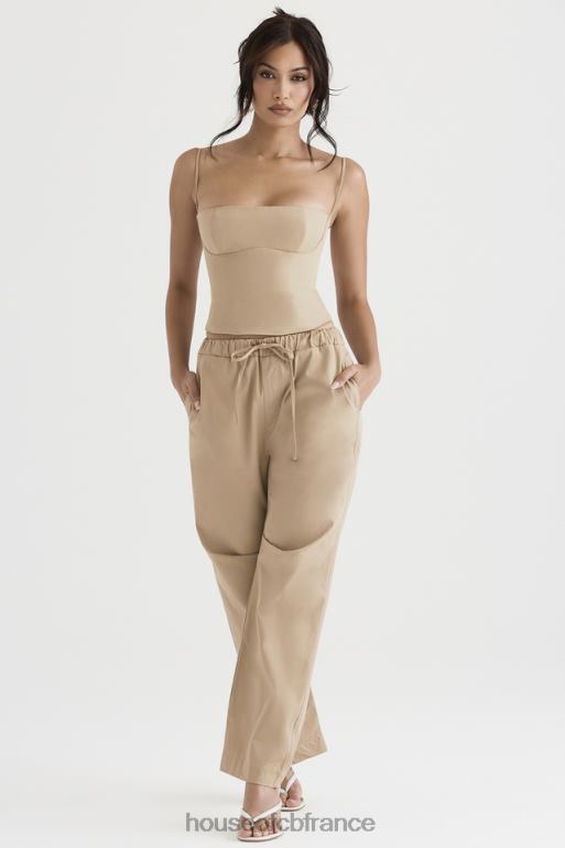 House of CB pantalon cargo luna camel N888H913 vêtements