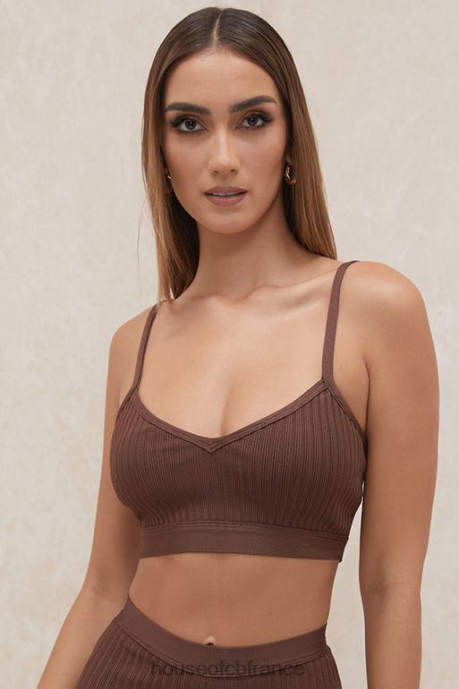 House of CB bralette bandage chocolat evie N888H776 vêtements