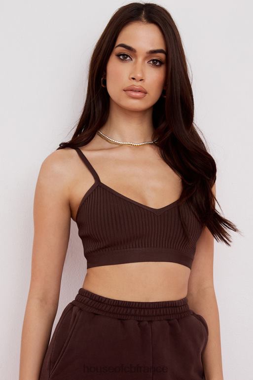 House of CB bralette bandage evie marron N888H760 vêtements