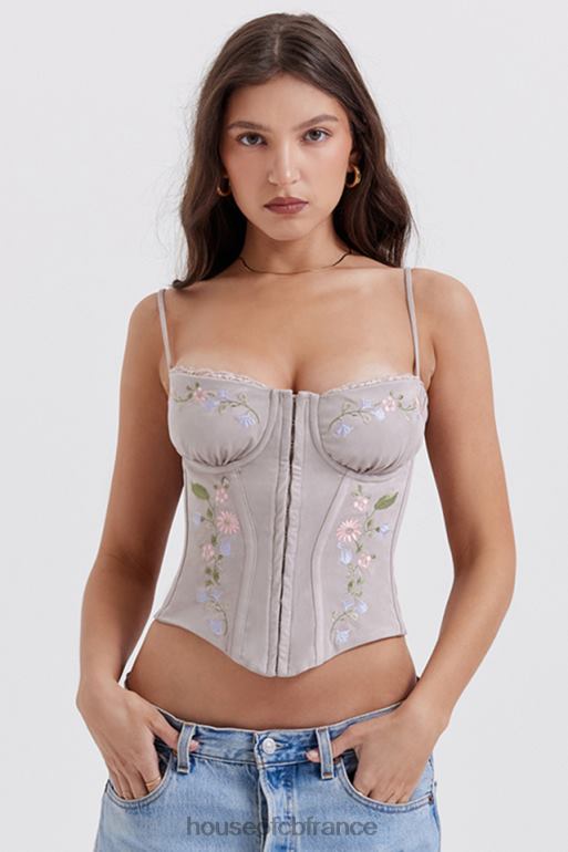 House of CB corset brodé lavande clair pétunia N888H26 vêtements