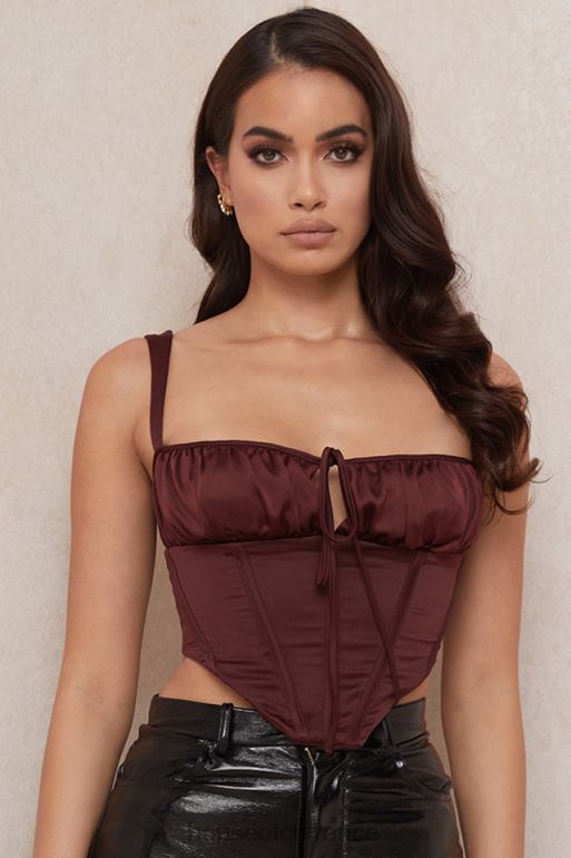 House of CB corset court en satin betsy raisin N888H98 vêtements