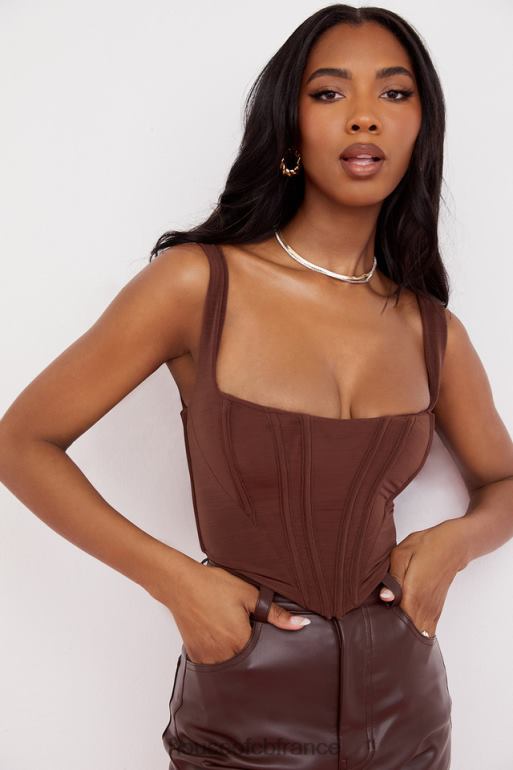 House of CB corset en maille chocolat ninetta N888H92 vêtements