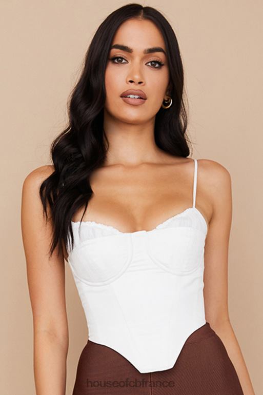 House of CB corset froncé blanc emiliana N888H83 vêtements