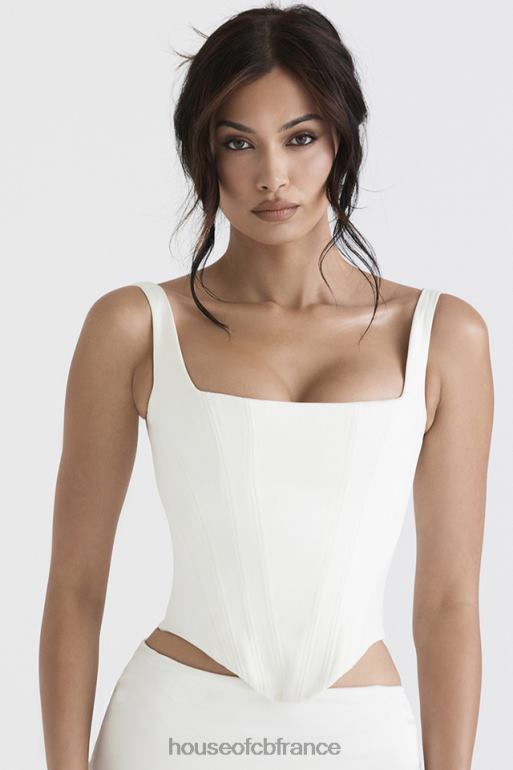 House of CB corset long en satin ivoire Rafa N888H44 vêtements