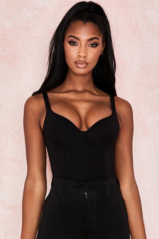 House of CB body imani en jersey doux noir chiné N888H811 vêtements