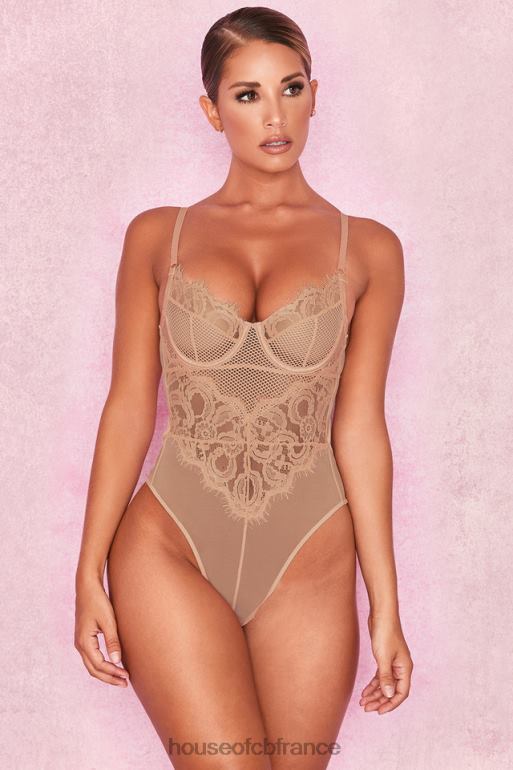 House of CB body nadia en dentelle marron clair N888H816 vêtements