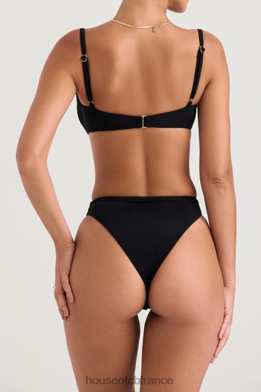 House of CB bas de bikini taille haute noir mykonos N888H1234 vêtements