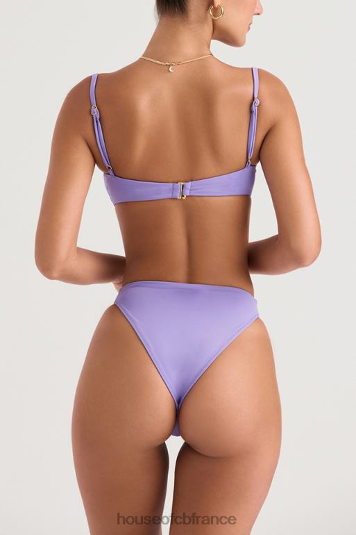 House of CB bas de bikini taille haute violet mykonos N888H1235 vêtements