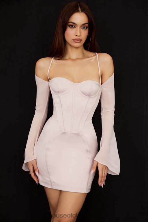 House of CB isra - robe corset en satin à cristaux N888H494 vêtements