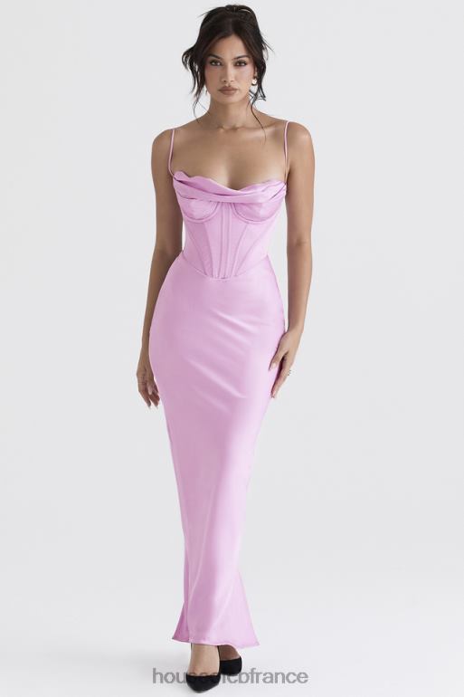 House of CB robe longue corset rose Charmaine N888H379 vêtements