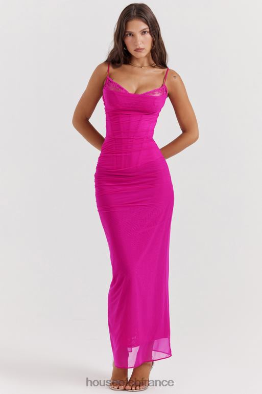 House of CB robe longue fuchsia nalini N888H197 vêtements