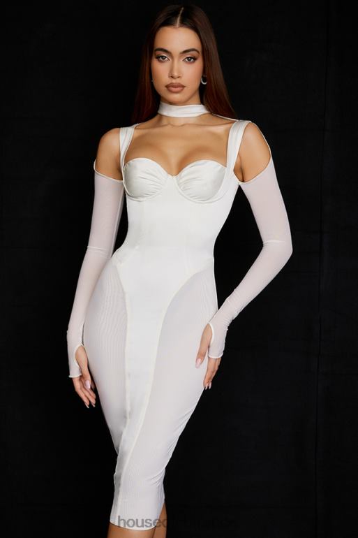 House of CB robe midi corset ivoire talika N888H518 vêtements