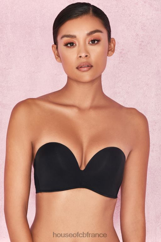 House of CB soutien-gorge sans bretelles moulé uni lisse - noir N888H1309 vêtements