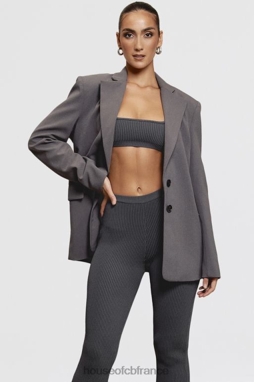 House of CB blazer oversize gris foncé aline N888H1040 vêtements